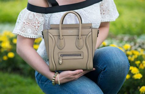 celine luggage mini ootd|Celine nano luggage review.